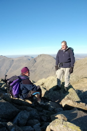 Brief stop near Scafell Pike summit