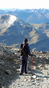 Descending Ben Nevis via the 'Tourist' route