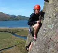 Mike Norbury climbing in Borrowdale