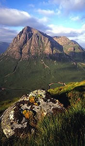 Looking towards the Buachaille Etive Mor from the Aonach Eagach Ridge