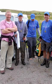 The happy team at Grovebeck Fold at end of Leg 24