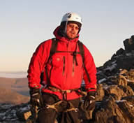 Tony Holliday kitted up for Striding Edge in winter
