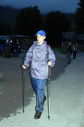 A determined walker completes Day 1 on the Lake District 24 Peaks Challenge