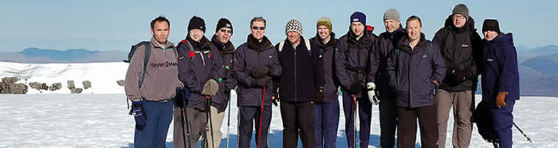 Successful Challenge Team on summit of Ben Nevis
