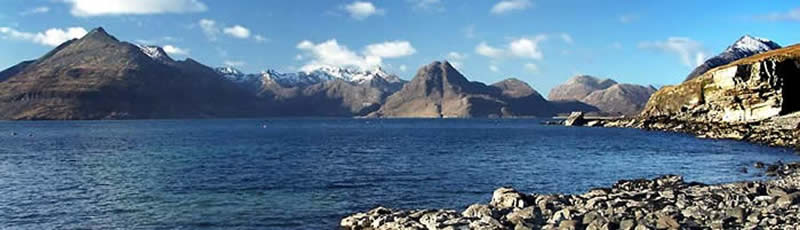 Looking across Loch Scavaig from Elgol to the Cuillin Ridge