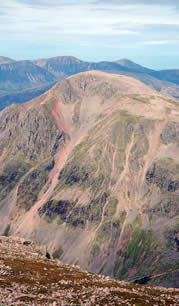 Scafell Pike looking towards Great Gable early Autumn