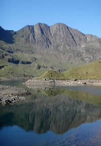 View over the lake on Snowdon