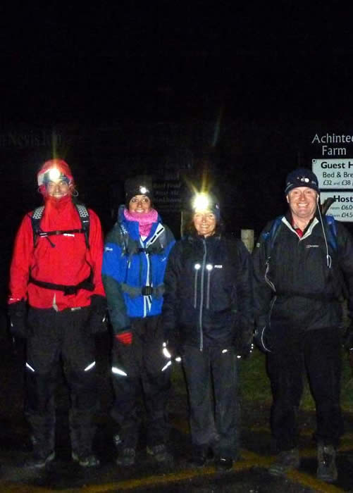 Starting Ben Nevis in darkness requires head torches